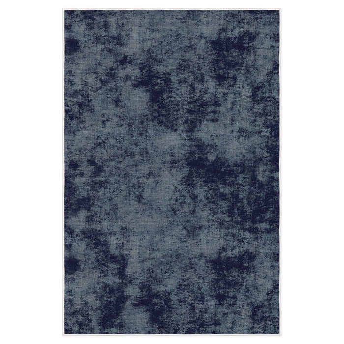 Conceptum Alfombra Exfab210 80 x 150 cm Gris y Azul Marino